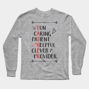 FATHER Acrostic Words Long Sleeve T-Shirt